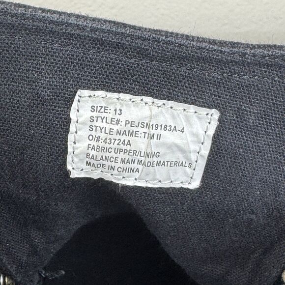 Men’s Perry Ellis Portfolio Tim II Canvas Lace Up Ankle Chukka Boots Black 13 - Picture 12 of 12